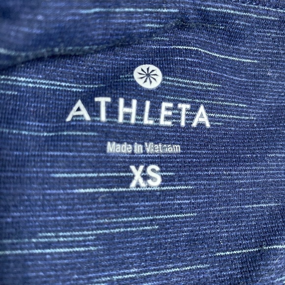 athleta Chaturanga Tight Mid Rise Jacquard Blue Gray Leggings size XSmall. - Picture 5 of 9